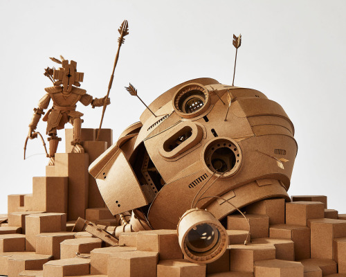 itscolossal:  New Articulate Cardboard Sculptures by Greg Olijnyk