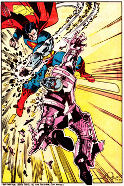 jthenr-comics-vault:  SUPERMAN VS. BRAINIAC Pin-UP by Walt Simonson