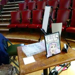 Ready to draw some caricatures at Memorial Hall in Melrose! 