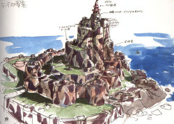 dipliner:  Laputa: Castle in the Sky concept art. 