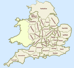 mapsontheweb:  The counties of England at the time of the Domesday