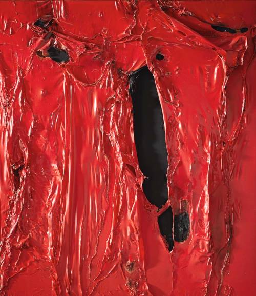 alaspoorwallace:  Alberto Burri (Italian, 1915-1995), Rosso plastica