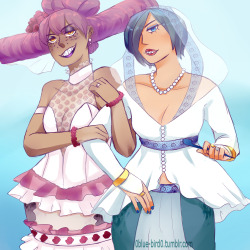 0blue-bird0:  so i spent all day drawing a mermaid wedding because