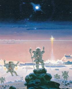 martinlkennedy:  Painting by Robert McCall for Pioneering the