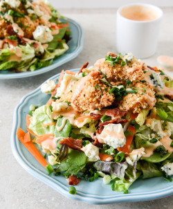 do-not-touch-my-food:  Crunchy Buffalo Chicken Salads 