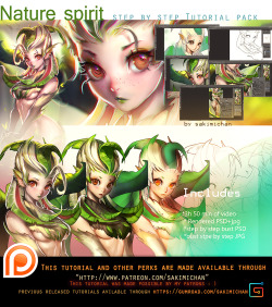 sakimichan:  Character Design inspired by Leafeon :3 psd, high-res