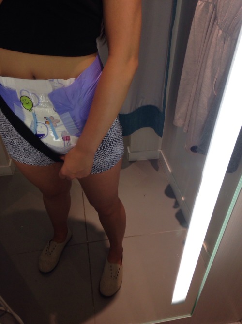 daddyspanxs:  diaperedlyla:  Just some pics from shopping today!  I wouldnâ€™t send a baby girl shopping any other way! ~DaddySpanxs