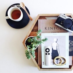 witanddelight:  Tea and the new @needsupply journal this afternoon.