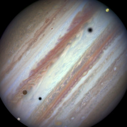 just–space:  Galilean moons Europa, Callisto, and Io pass