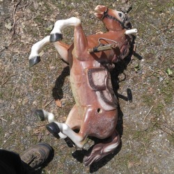 heck-yeah-old-tech: HOBBY HORSE DOWN!! I went to this yardsale