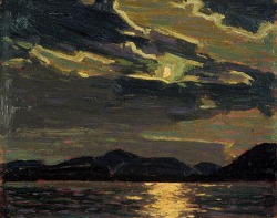 wonderingaboutitall:  Hot Summer Moonlight - Tom Thomson