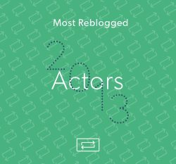 yearinreview:  Most Reblogged in 2013:  Actors Benedict Cumberbatch