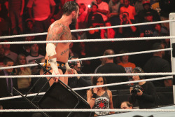 rwfan11:  CM Punk - bulge ….AJ likes what she sees!….can’t