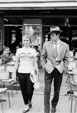 sharontates:  sharontates: Jean Seberg and Jean-Paul Belmondo