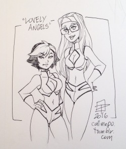 callmepo: Tiny doodle - Gogo and Honey Lemon as the Lovely Angels