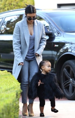 personalswear:  northwestdaily:  Kim & North out in Beverly