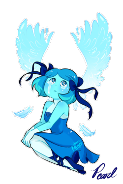 laizy-boy:   Pearl’s Drawing of Aquamarine is so cute!! ^^