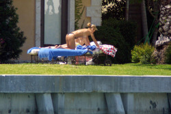 toplessbeachcelebs:  Anna Kournikova (Tennis Player) sunbathing