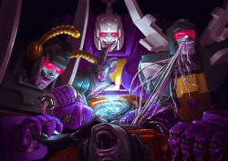 shibara: Commission for annonie, depicting the Insecticons chowing