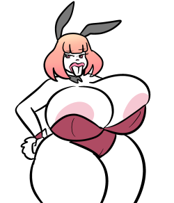 lewdsona:  mix of requests for big teeth, big lips and bunny