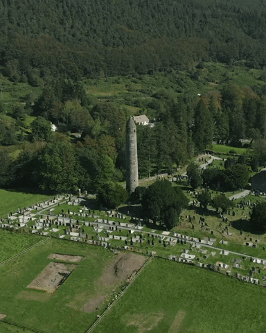 blondebrainpower:Glendalough is a glacial valley in County Wicklow,
