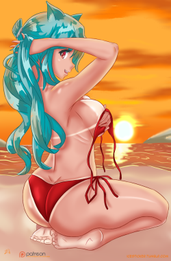 Otakon print - Beach Neko OCThe other original content I made