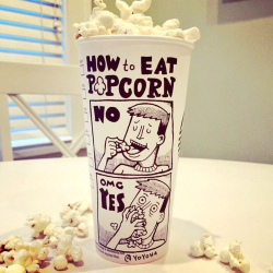 tastefullyoffensive:  Happy National Popcorn Day. (by Josh Hara)