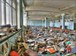 Abandonned library, Russia