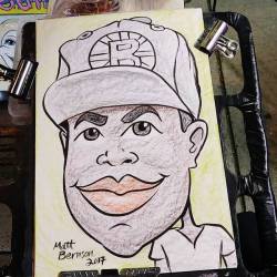 Drawing caricatures today at Dairy Delight in Malden. #art #drawing