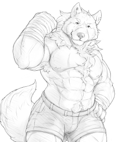 ralphthefeline:  Going with buff wolf today because if I did
