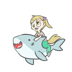 mini-tuffs:  Dingaling and her shark friend