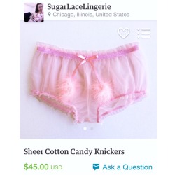 sugarlacelingerie:  Buy these cutie knickers at my etsy shop