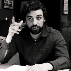 somanygorgeousmen:Oscar Isaac in an interview on the set of Inside