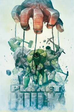 neuviemeart:  Planet Hulk #4 - Cover by Michael Del Mundo
