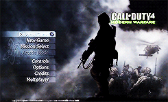 salzarslytherin:  Call of Duty + menus  