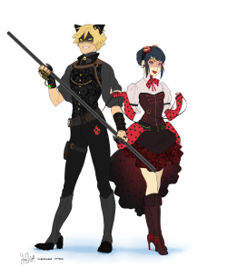 peachbunni:  hubedihubbe:  Miraculous Steampunk!AU anyone?  Dangggg