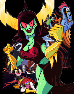 grimphantom2:  grillhou5e:  Blackground series - Wander Over Yonder Lord Dominator  Evil curves! 