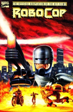 rediscoverthe80s:  RoboCop movie adaptation comic book cover