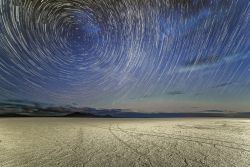 americasgreatoutdoors:  Star trails above the Bonneville Salt