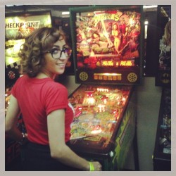 Playing my namesake&rsquo;s pinball machine for the first time @ArcadeExpo! (at Arcade Expo)