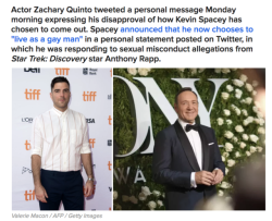 buzzfeedlgbt: Zachary Quinto Slams Kevin Spacey For His Response