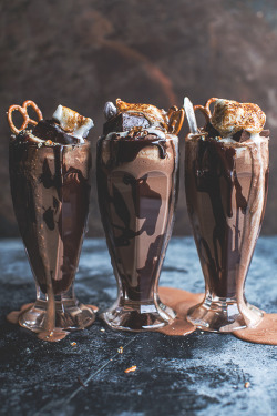 thelavishsociety:  Nutella Fudge Milkshake with Whipped Cream