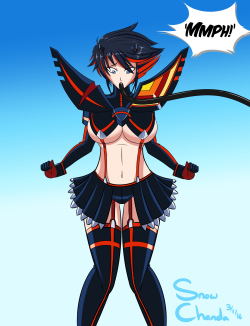 snow-chanda:  A commission of Ryuko Matoi from Kill La Kill getting