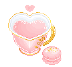 pretty-transparents:  strawberry milk tea & macaron ♥