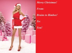   No new stuff until after Christmas, other than these cards.Meanwhile, if you want to give your favorite bimbofication caps Tumblr a nice Christmas present, you can always Tip Your Pornographer.   