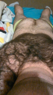 smoothsilk: hairypo:  I want to cum all over this hairy beast,