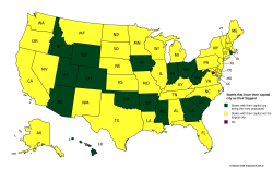 mapsontheweb:  US states that have their state capitals as their