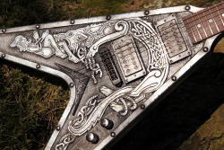 glorifiedguitars:  The Viking V, inspired by the Norse myth of