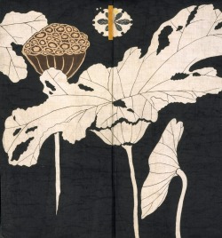 hideback:  Kyôgen Costume: Jacket (Suô) with Design of Lotuses