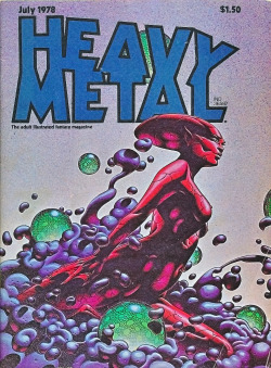 martinlkennedy:  Front cover of Heavy Metal magazine July 1978